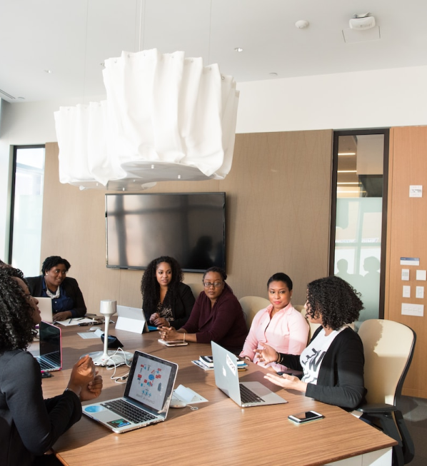 Women in meeting